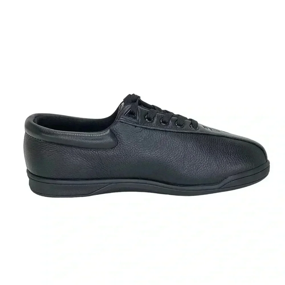 Easy Spirit Esap1 Black Leather Womens Sneakers Size 6.5W